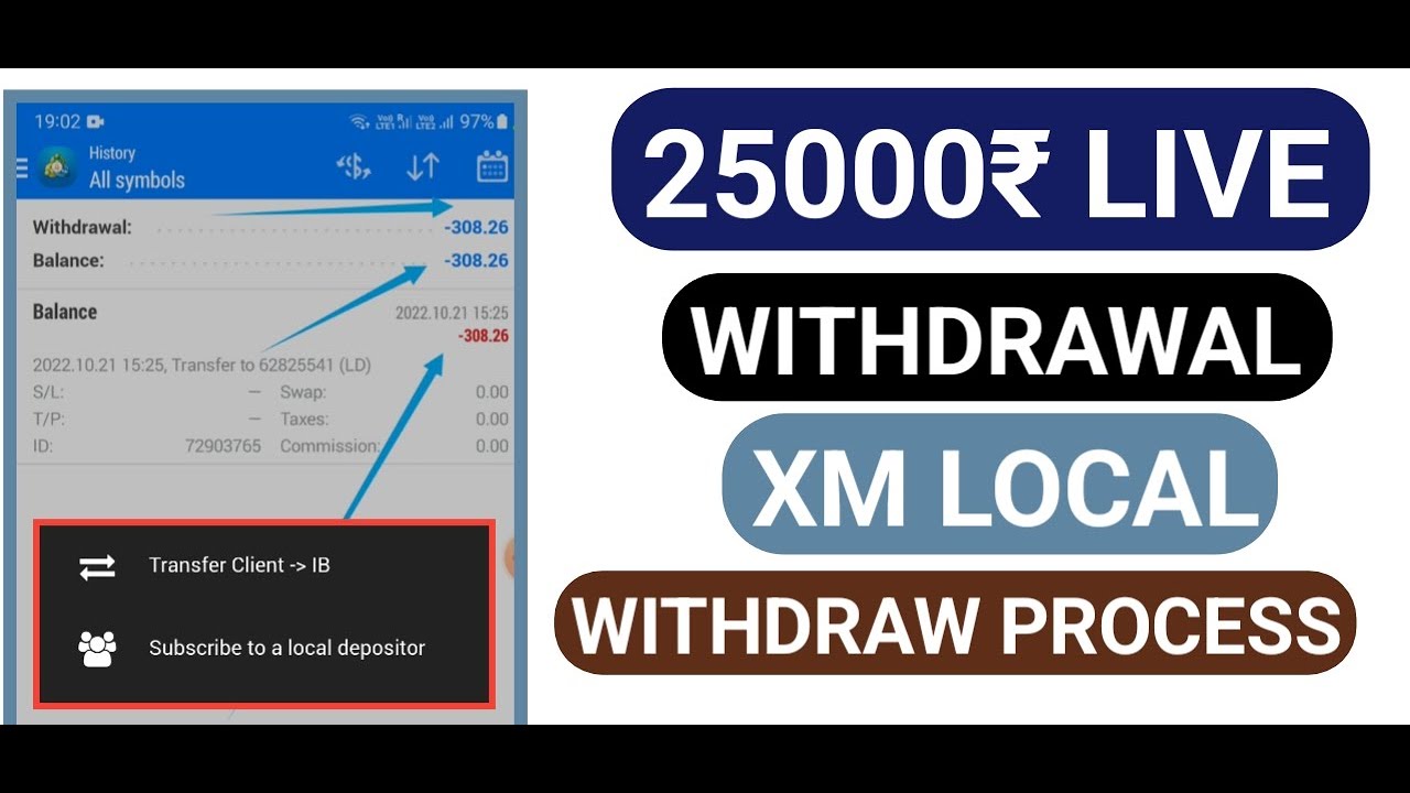 Xm Live Withdrawal  Process Local  Depositor  Method