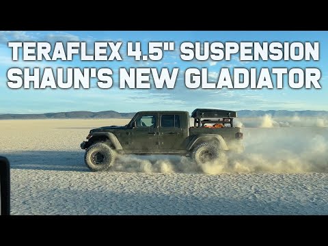 Teraflex 4.5\" Suspension System, Alpine Arms, Falcon 3.3 Adjustable Shocks - Shaun's New Gladiator