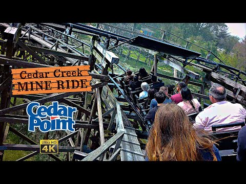 On-ride point of view of Cedar Creek Mine Ride
