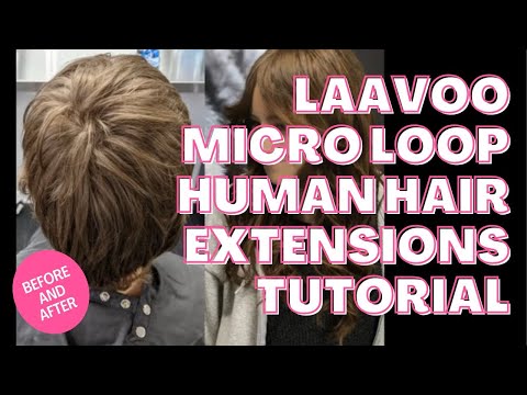 LaaVoo Micro Loop Human Hair Extensions Tutorial | from pixie cut to long hair DIY beginner friendly