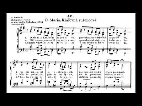 JKS 411 - Ó, Mária, kráľovná (ein Lied zum Rosenkranzgebet)