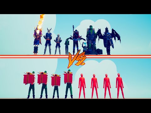 SPOOKY DLC vs PRESENT ELF + RANDOM TEAM - Totally Accurate Battle Simulator | TABS