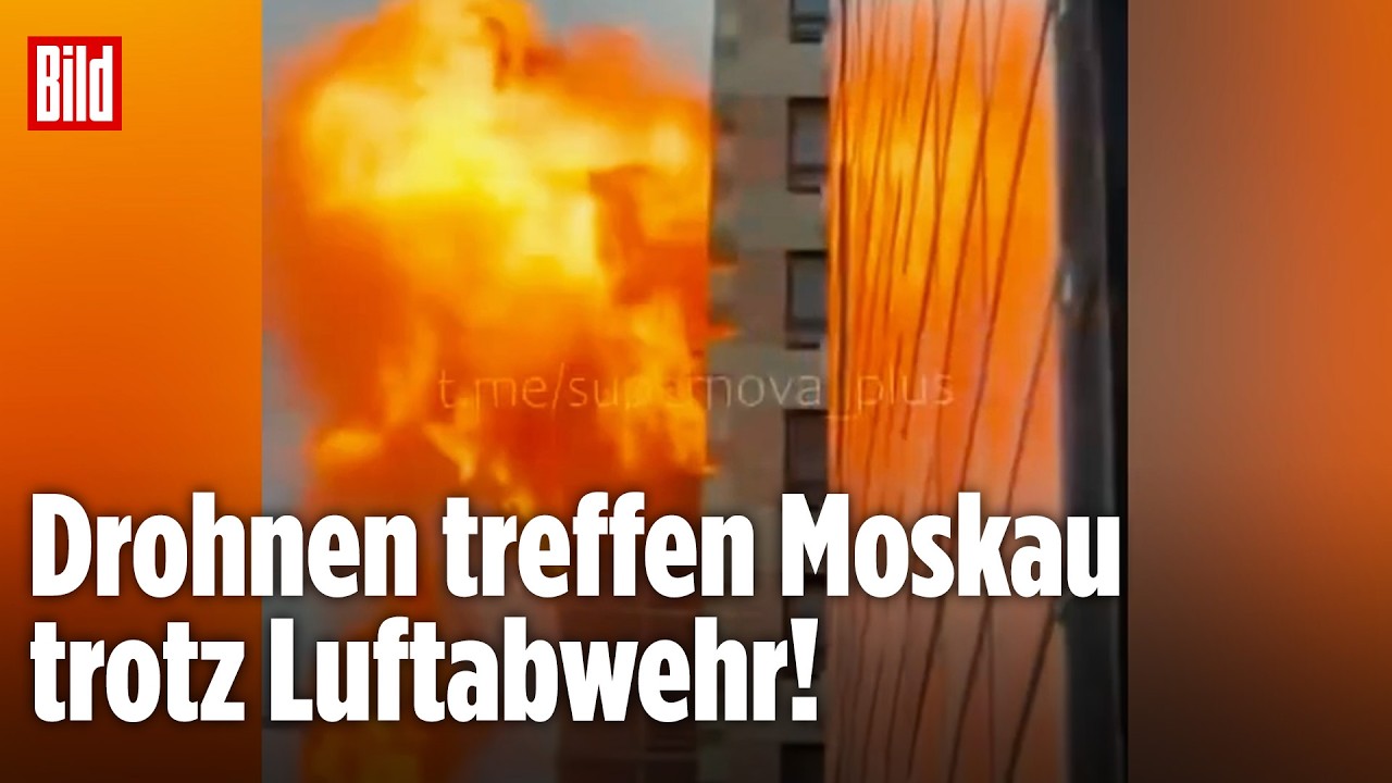 UKRAINE-KRIEG: Nächster Drohnenangriff auf Moskau! Raffinerie geht in Flammen auf!