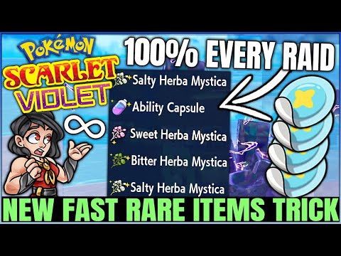 , title : 'New INFINITE EASY FAST Herba Mystica & Ability Patch & Rare Items Trick - Pokemon Scarlet Violet!'