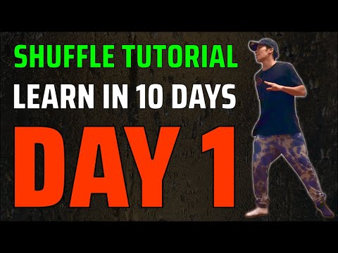 Day 1 of 10 Shuffle Dance Tutorial For Beginners: RUNNING MAN Learn How To Shuffle