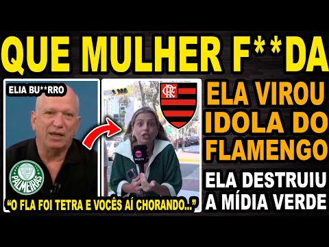 Flamengo idol! What a badass woman! She defended Flamengo and destroyed the São Paulo media! Elia...