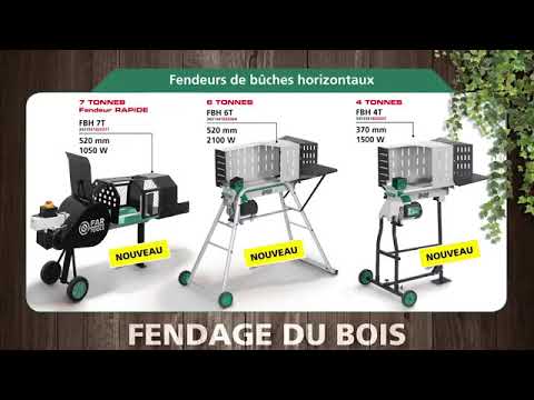 Fendeur de bûches horizontal 6T - 520 mm - 2300 watts - FBH 6T FARTOOLS