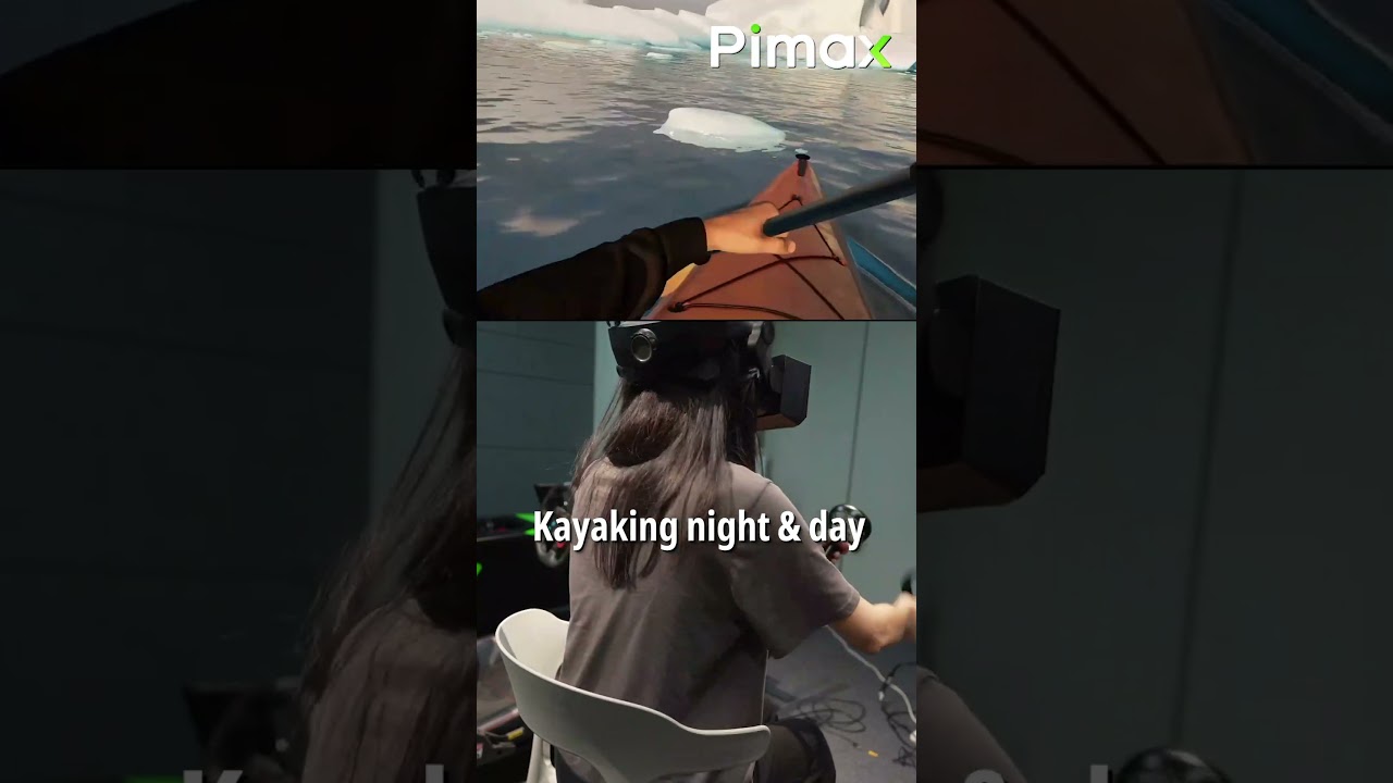 Kayaking in VR #pimax #virtualreality #vrgaming #crystallight