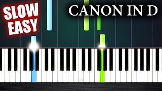 Canon in D - SLOW EASY Piano Tutorial by PlutaX