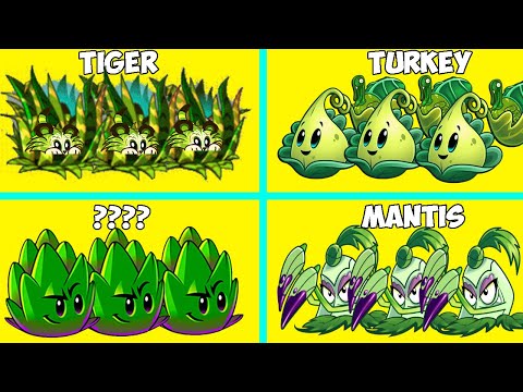 TIGER GRASS vs TURKEY PULT vs DARTICHOKE vs POKRA - Who Will Win? - PvZ 2 Plant Vs Plant