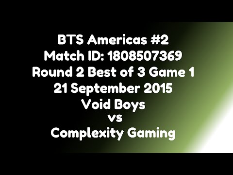Dota 2 Complexity Gaming vs Void Boyz 09212015 MID 1808507369 BTS Americas #2 Round 2.BO3.Game 1