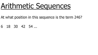 Download the video "How to find the position of a specified term in an Arithmetic Sequence"