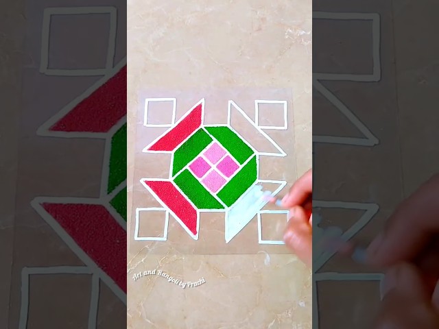 Chowkpurana rangoli designs with dots - video 2