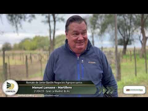 21-04-25 - Manuel Lanusse - Martillero - Remate de Javier Bardin - Gral. La Madrid, Bs.As.