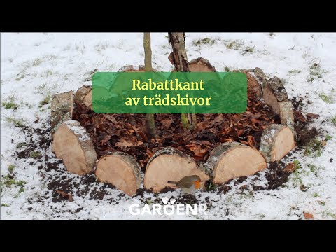Rabattkant av trädskivor - Trädgårdshacks med GardenR