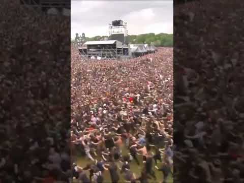 Huge wall of death during metal music performance #music #Amazing #performance #metal #wallofdeath
