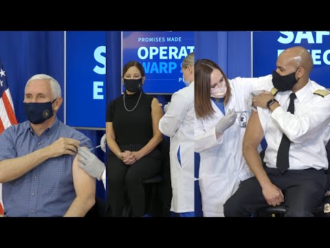 'Hope is on the way': Pence, Karen & Surgeon General get coronavirus vaccine live TV 12/18/2020