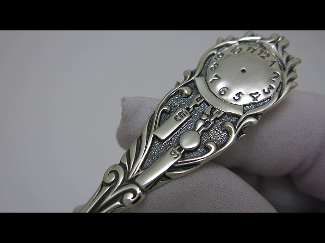 Срібна виделка "Годиник" 135лт Відео огляд