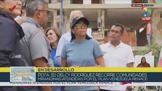Delcy Rodríguez visita Guarenas y otras comunidades mirandinas, 16 de julio de 2026