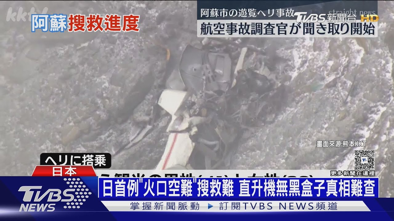 日首例「火山口空難」搜救難　直升機無黑盒子　真相難查