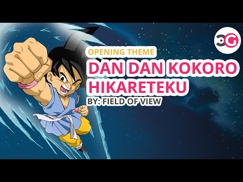 [HD] Dragon Ball GT Full Opening Song - Dan Dan Kokoro Hikareteku + Romaji and English Lyrics