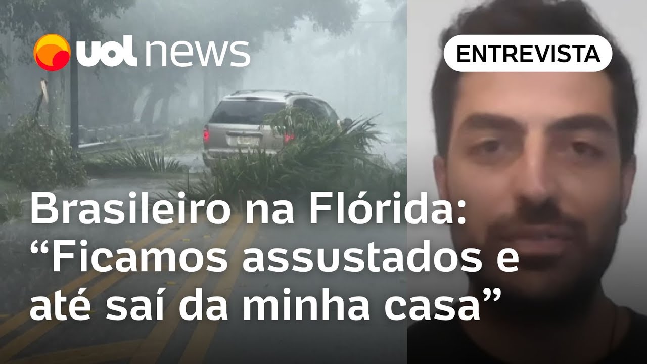 Furacão Milton na Flórida: Brasileiro diz que chegou a sair de casa, mas pior já passou: 'Assustado'