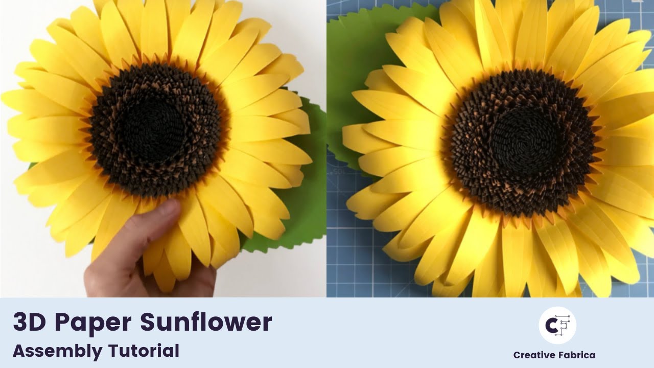 How to Create a 3D Paper Sunflower from an SVG Template