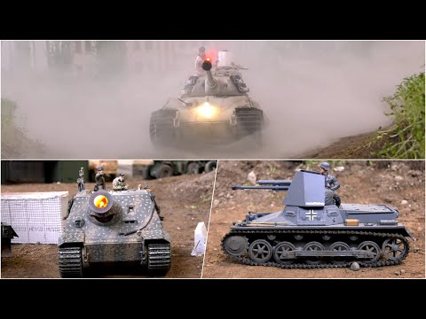 Many RC Tanks Cars Trucks 4K Wehrmacht WW2 Bundeswehr US Army Tiger Leopard Pershing Sherman Panzer