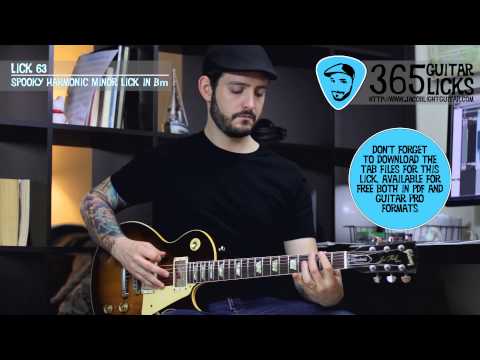Lick 63/365 - Spooky Harmonic Minor Lick in Bm | 365 Guitar Licks Project