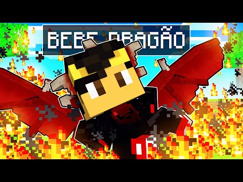 NASCI como um BEBÊ DRAGÃO no Minecraft
