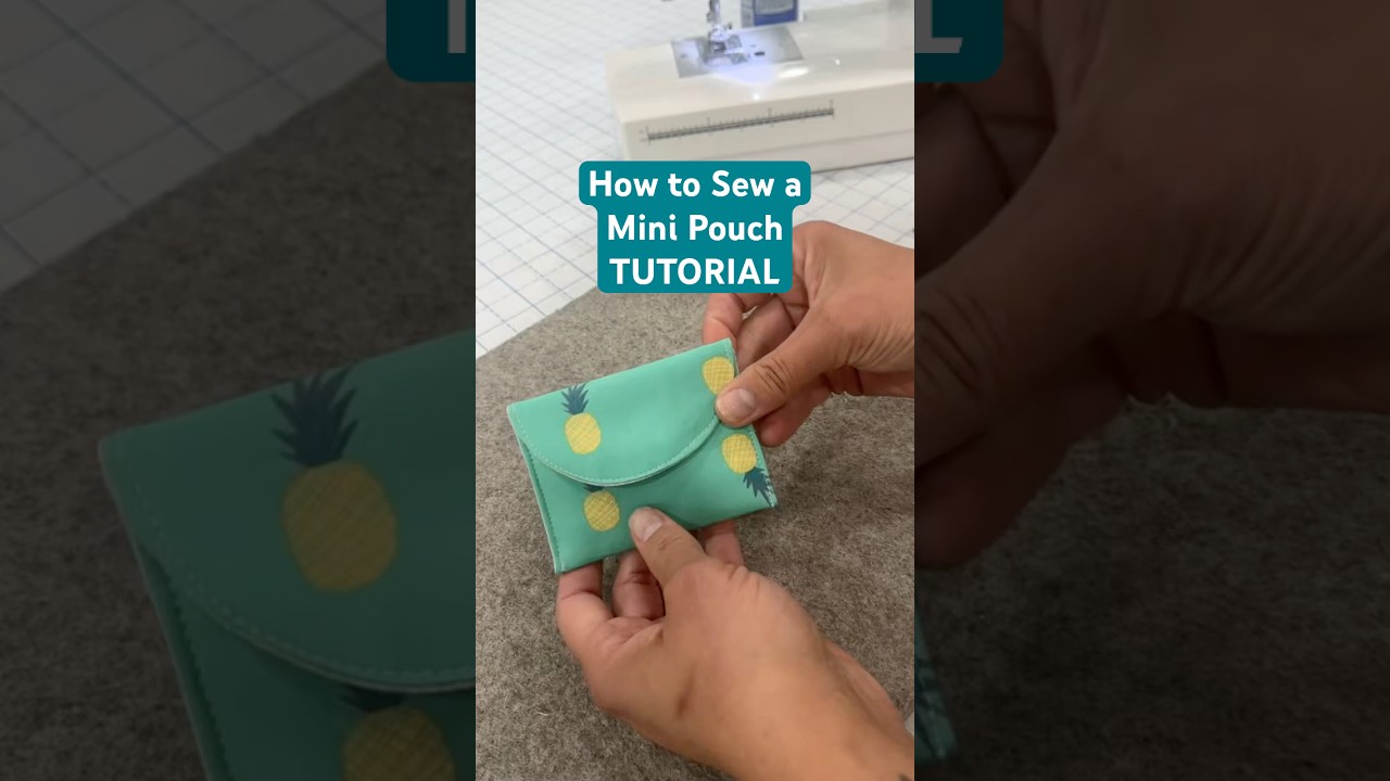 How to Sew a Mini Pouch with Hook & Loop closure. #craftygemini #sewingforbeginners #minipouch