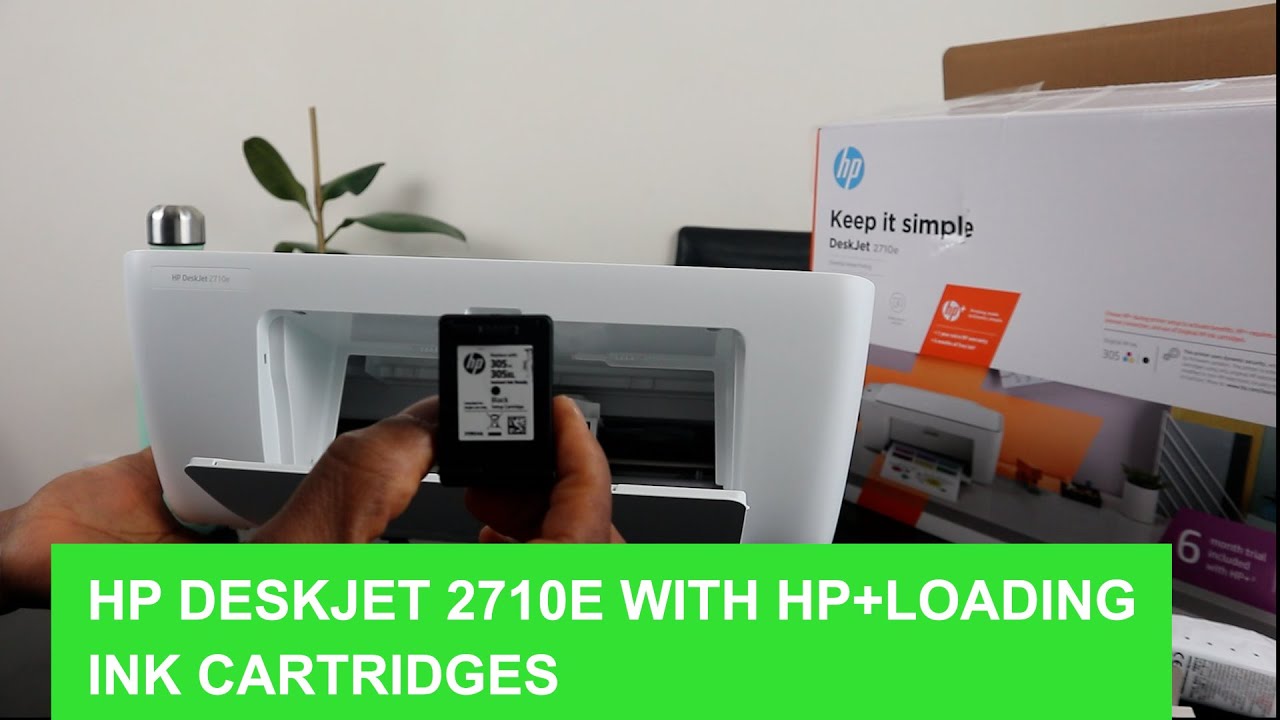 Watch video HP DESKJET 2710E WITH HP+ LEARN HOW TO LOAD THE INK CARTRIDGES Now HP DESKJET 2710E WITH HP+ LEARN HOW TO LOAD THE INK CARTRIDGES