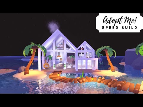 Sandbox Island - A-Frame Beach House Speed Build 🌊 Roblox Adopt Me!