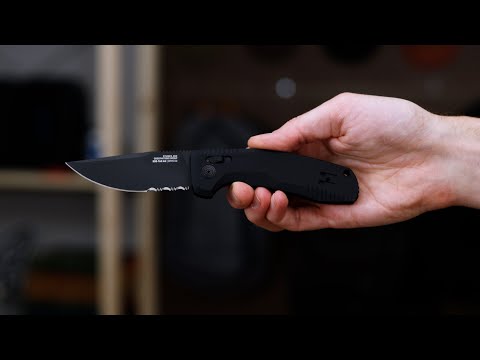 SOG TAC AU Blackout Serrated D2 AU-XR Lock Automatic Folding Knife