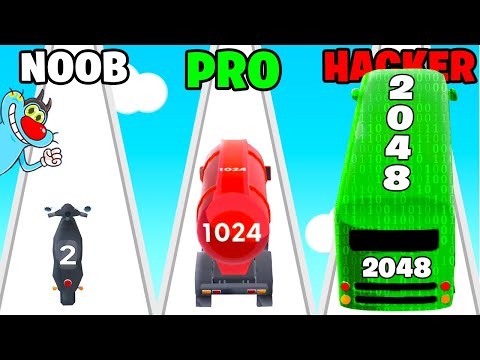 NOOB vs PRO vs HACKER | In 2048 Race | With Oggy And Jack | Rock Indian Gamer |