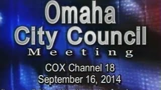 preview picture of video 'Omaha Nebraska City Council Meeting, September 16, 2014'