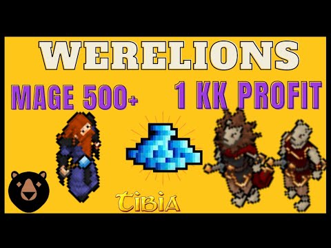 GUIA DE HUNT: WERELIONS PARA MAGES 500 + (900K - 1KK PROFIT E 4,5KK XP 150%)