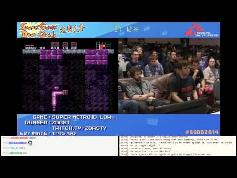SGDQ 2014: Super Metroid Speed Run by Zoast with Chat reactions