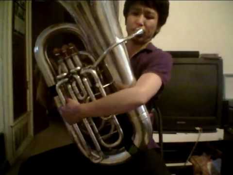 Playing Miles Davis' "Oleo" whole solos by JAZZ TUBA