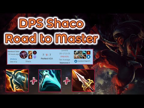 The Best Build for Climbing! Road to Master Shaco [League of Legends] Full Gameplay - Infernal Shaco