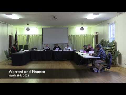 Warrant and Finance - 03-28-2022