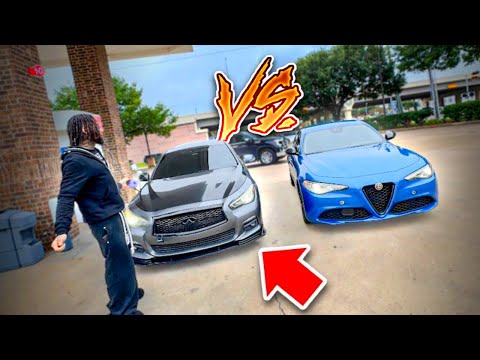 Amar Tried To Outrun Me In The Alfa Romeo *horrible idea* 