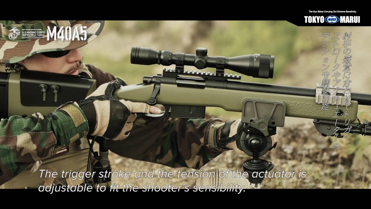 Tokyo Marui M40A5 Bolt Action Airsoft Sniper Rifle (Color: OD