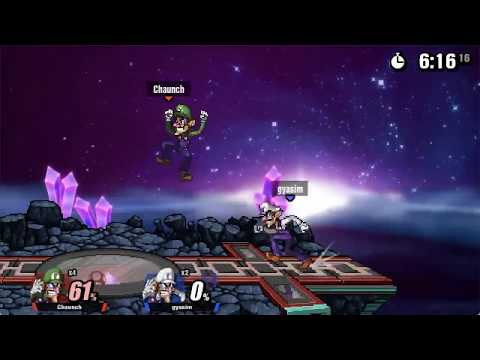 SSF2 1.2 Friendlies - Sim (Waluigi) vs.  Chaunch (Waluigi)