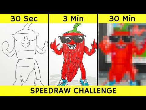 Drawing CHILLIN CHILI SECRET in 30 sec, 3 min, and 30 min | Steal a Brainrot | Fendraw