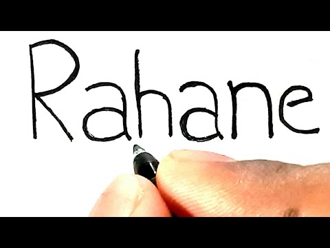 Ajinkya, How to Turn word RAHANE into Ajinkya Rahane Drawing