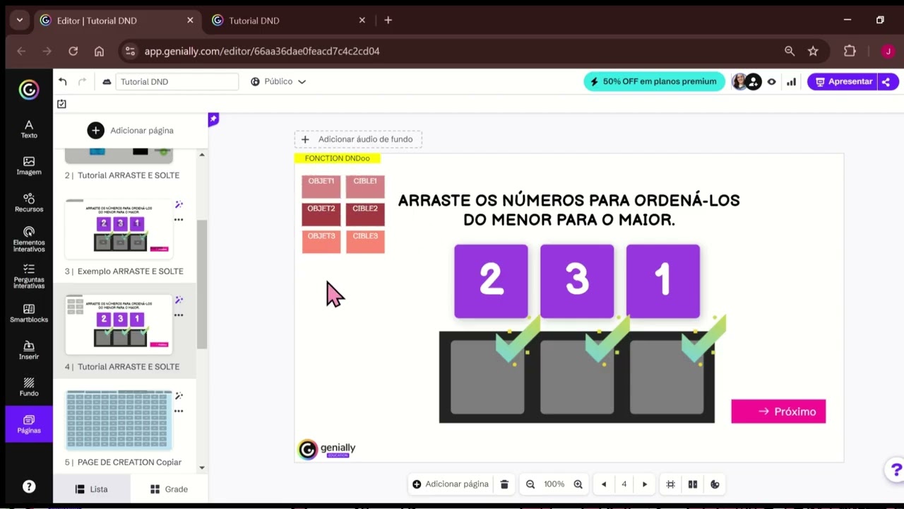 Genially | Como fazer um jogo de ARRASTAR E SOLTAR bem mais legal | Parte 2