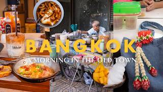 バンコクVlog🇹🇭王宮・ワットポー周辺を楽しむ半日旅🍃ローカルグルメと花市場・タイの魅力を大満喫🌟