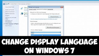 Change display language on Windows 7