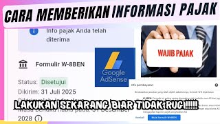 Download lagu [CARA TERBARU 2025] MEMBERIKAN INFORMASI PAJAK GOOGLE ADSENSE YOUTUBE TUTORIAL LENGKAP mp3